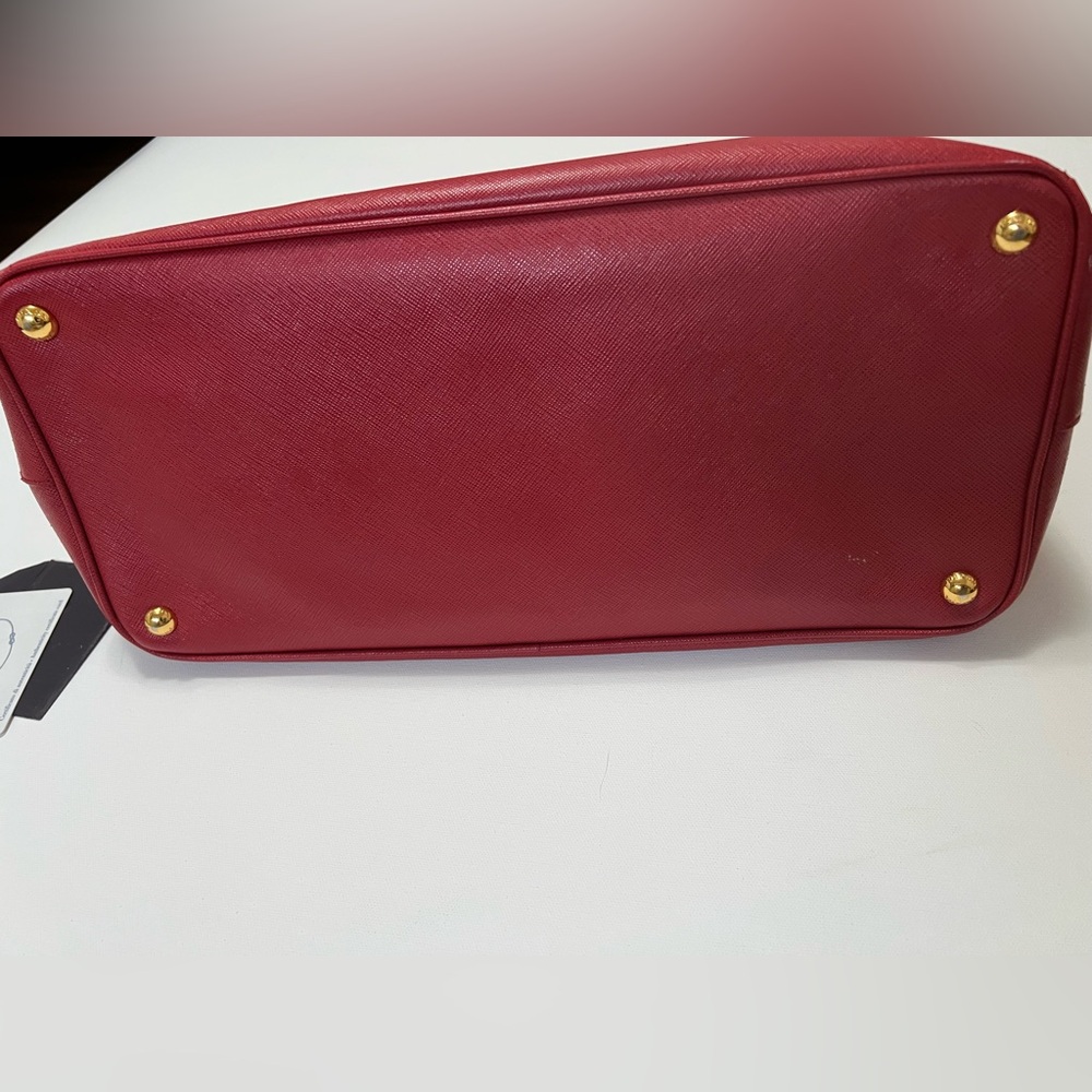 Prada Lux Open Saffiano Leather Tote Bag in Red - Picture 3 of 16